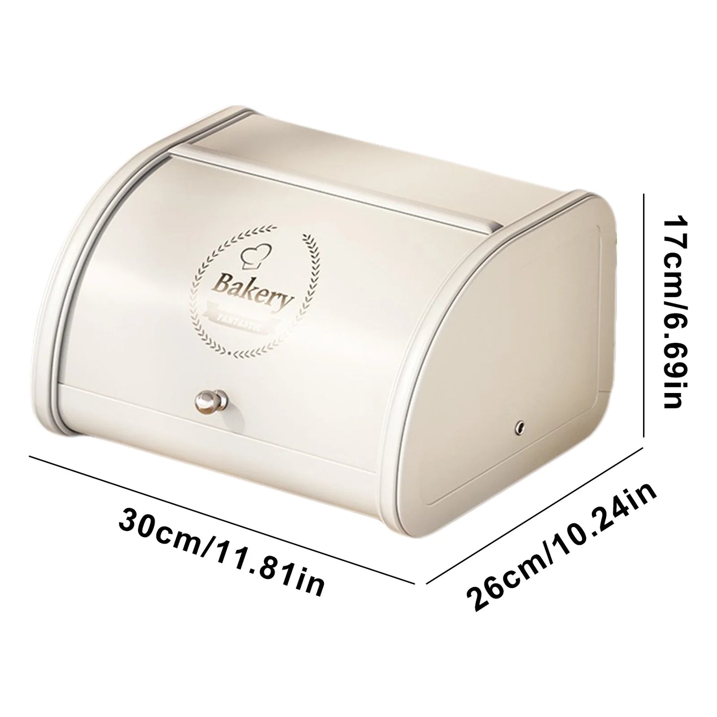 Large Bread Bin Container with Roll-up Lid