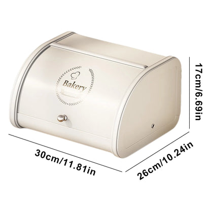 Large Bread Bin Container with Roll-up Lid