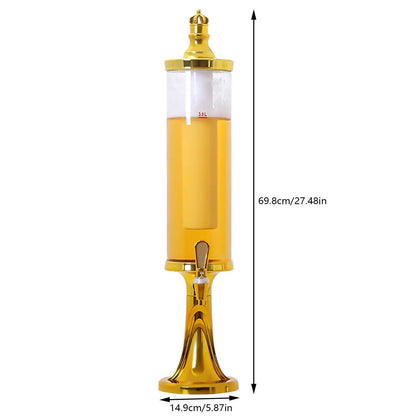 3L Beverage Tower Dispenser, LED Lights