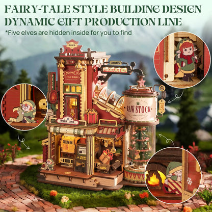 Robo-Time Dream Gift Factory, 3D Wooden Puzzle, Light and Music