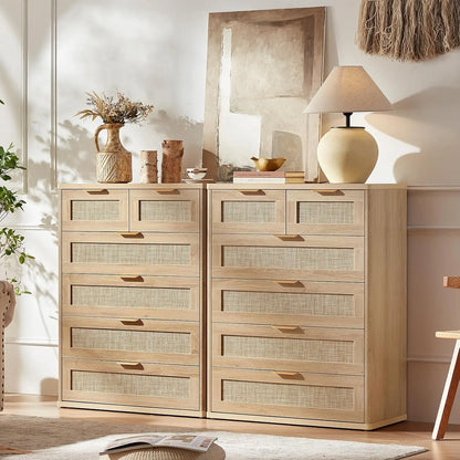41" Tall Modern Chest of Drawers, 6 Drawers