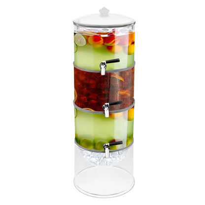 3 Tier Stackable Drink Dispenser w/Faucet, Acrylic Large Capacity