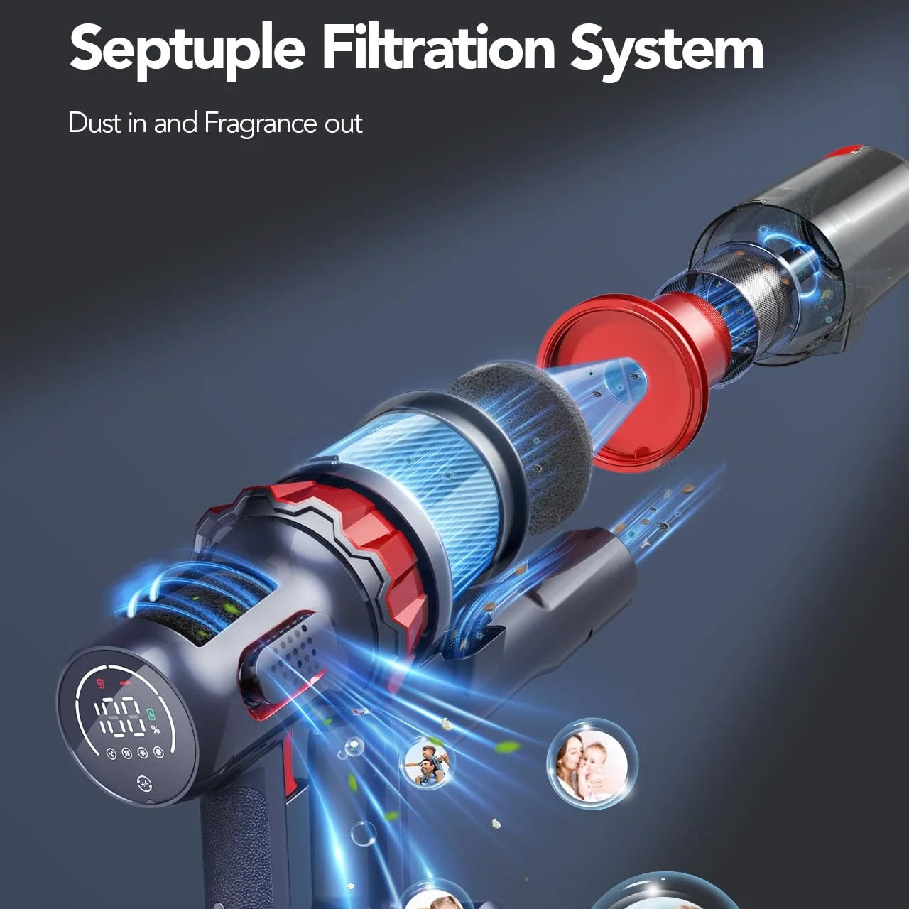 Wireless Handheld Vacuum Cleaner ,Touch Screen,