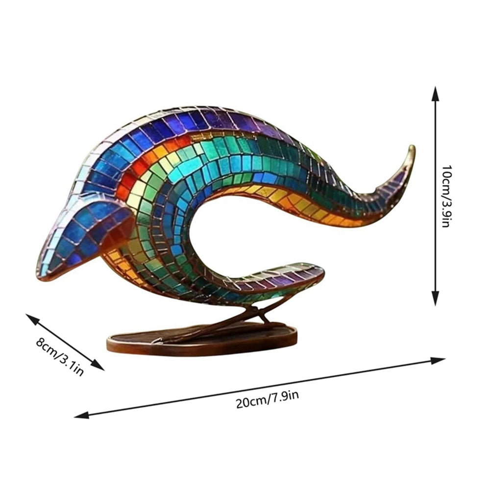 Multi-Colored Glass Birds on Branch. Other Animal Ornaments,
