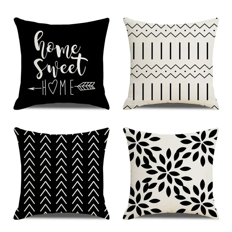 4pc, 18"x18" Decorative Throw Pillow Covers