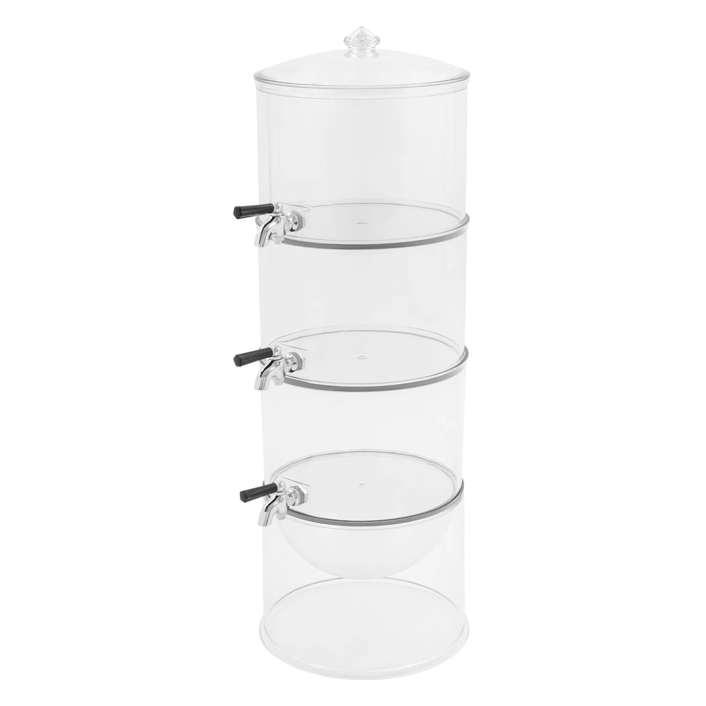 3 Tier Stackable Drink Dispenser w/Faucet, Acrylic Large Capacity
