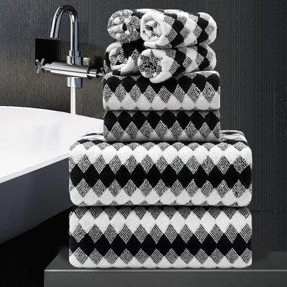 8pc Oversized Bathroom Towel Set, 2 Hand Towels, 4 Washcloths