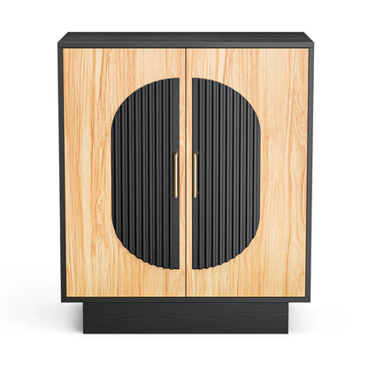 Modular Credenza Fluted Buffet Cabinet with Storage