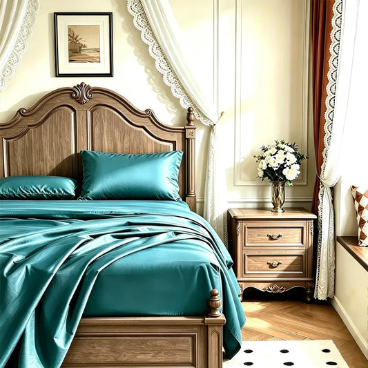 Bamboo‑Polyester Blend Brushed Sheet Set