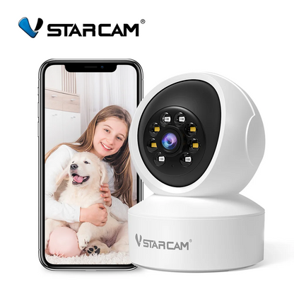 Indoor Security Camera 360°, Color, Night Visio, 2-Way Audio