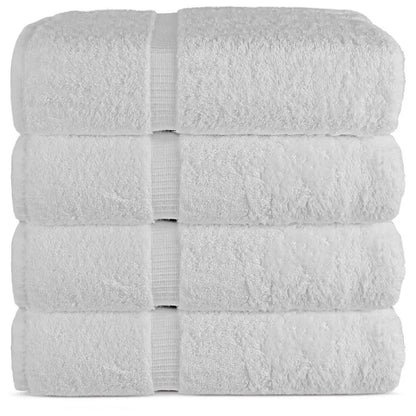 4pc 100% Cotton, Premium Turkish Towels for Bathroom 27"x 54"