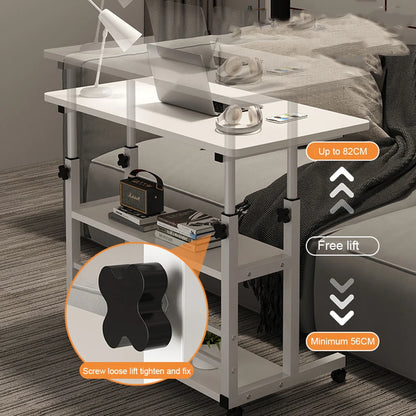 Multi-Layer, Adjustable Wooden Computer Desk Workstation