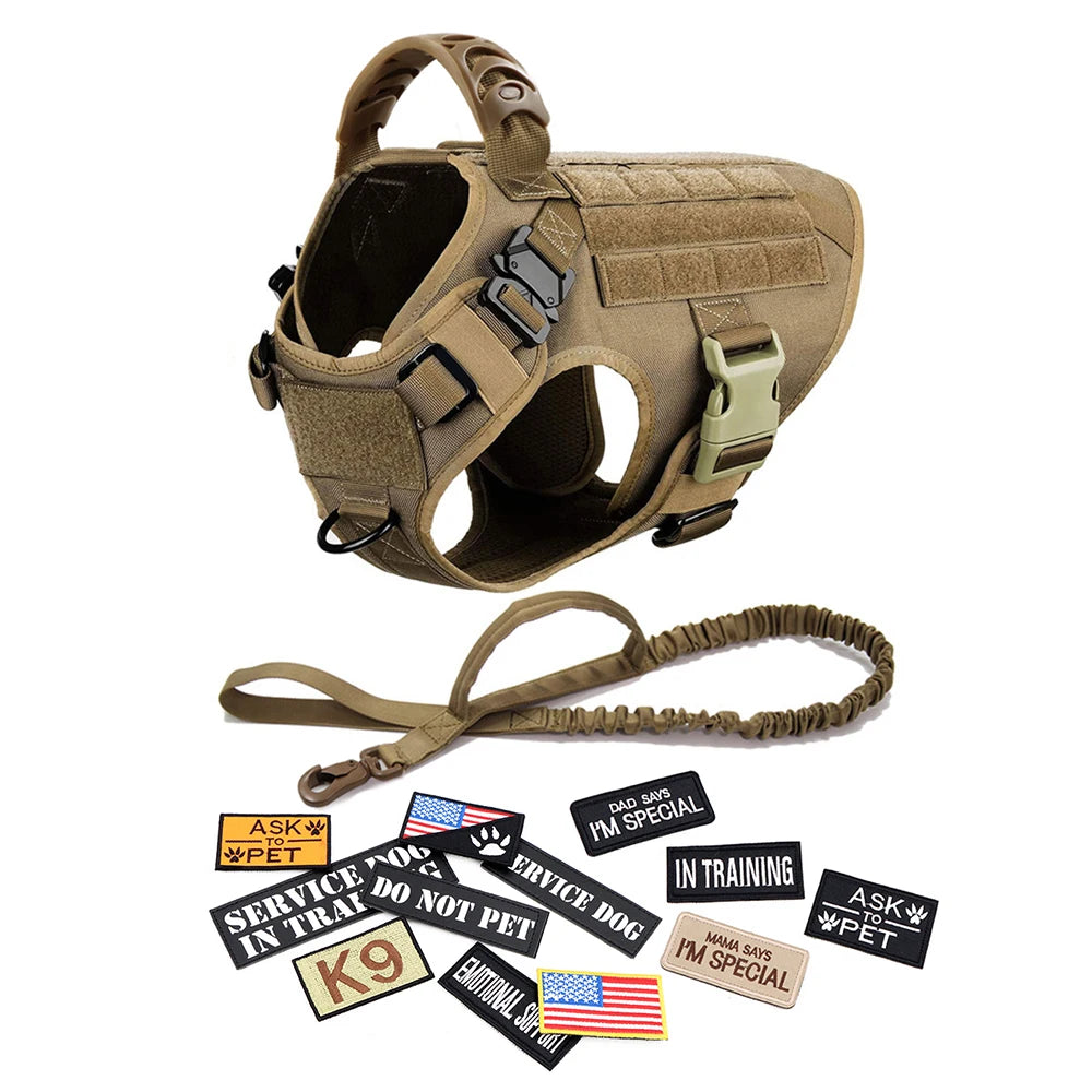 Training Vests, Tactical Dogs Harnesses w/Accessories