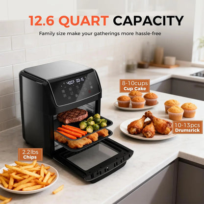 12.6Qt Air Fryer, Family Size Countertop Oven,