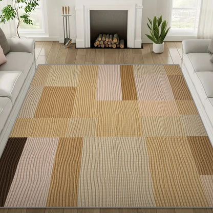 Nordic Minimalist Geometric Color Block Living Room Carpet