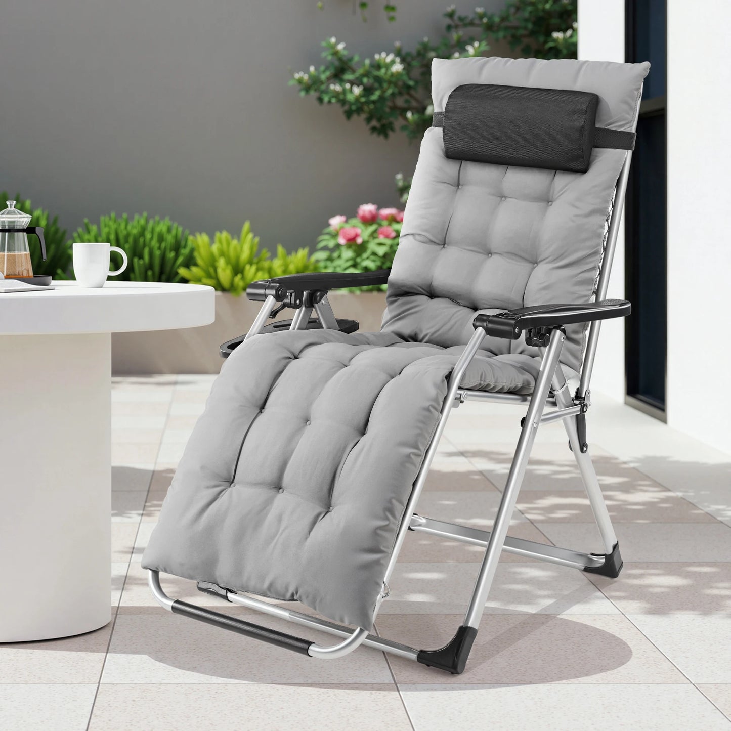 Folding Zero Gravity Recliner, Patio Lounge Chair