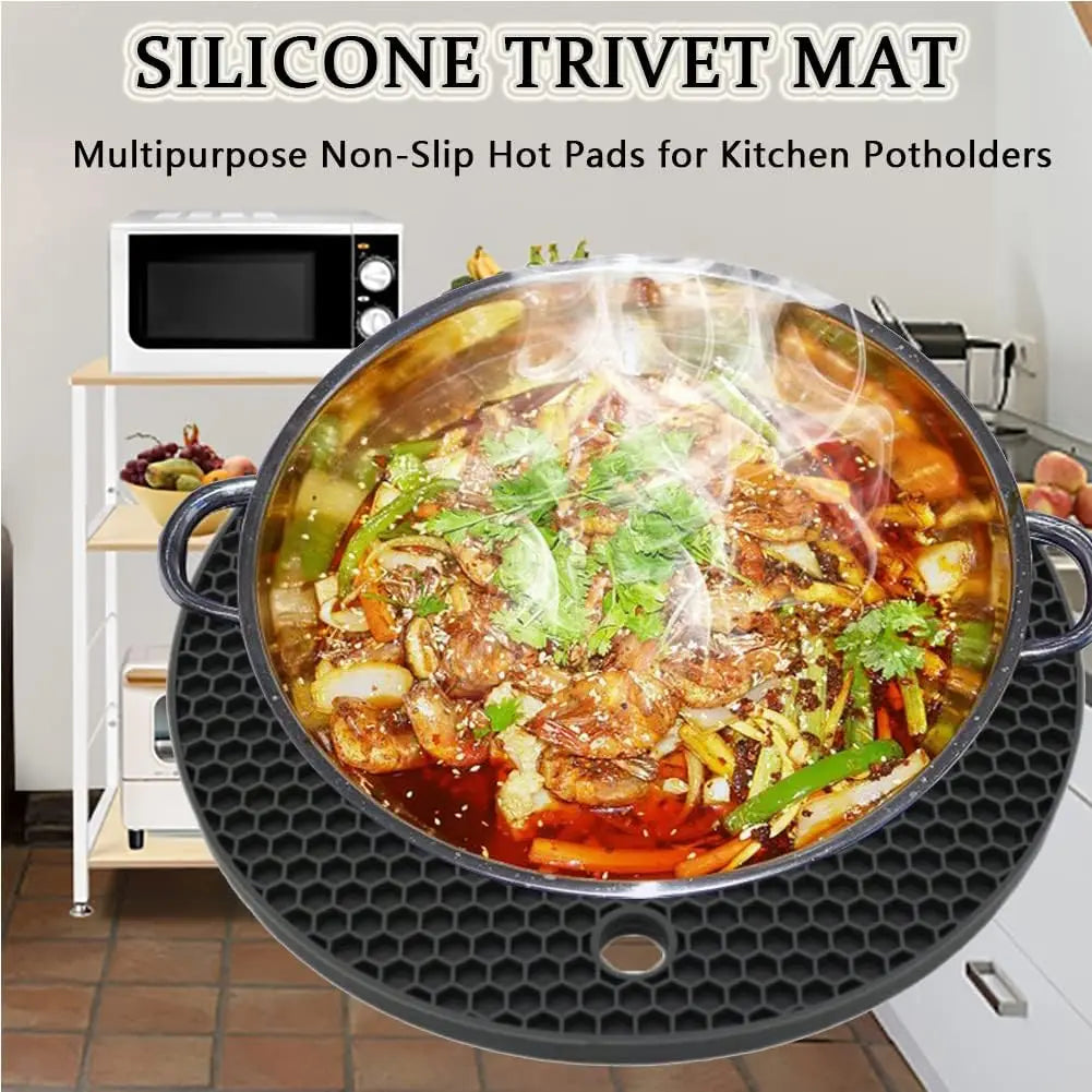 3 Pack Heat Resistant Silicone Trivet Mats, Potholders