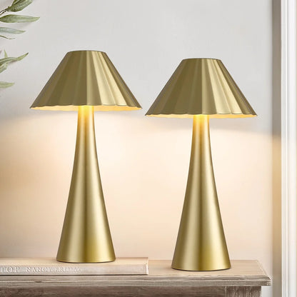 26.5"Modern LED Table Lamp Set 2, Top Touch Control and USB Charging,