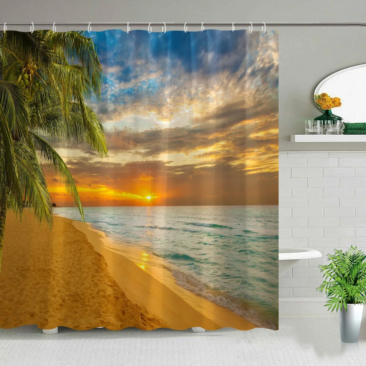 Hawaii Landscape Outdoor Shower Curtain I