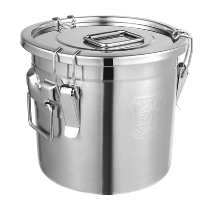 12L Stainless Steel Airtight Food Canister with Lid