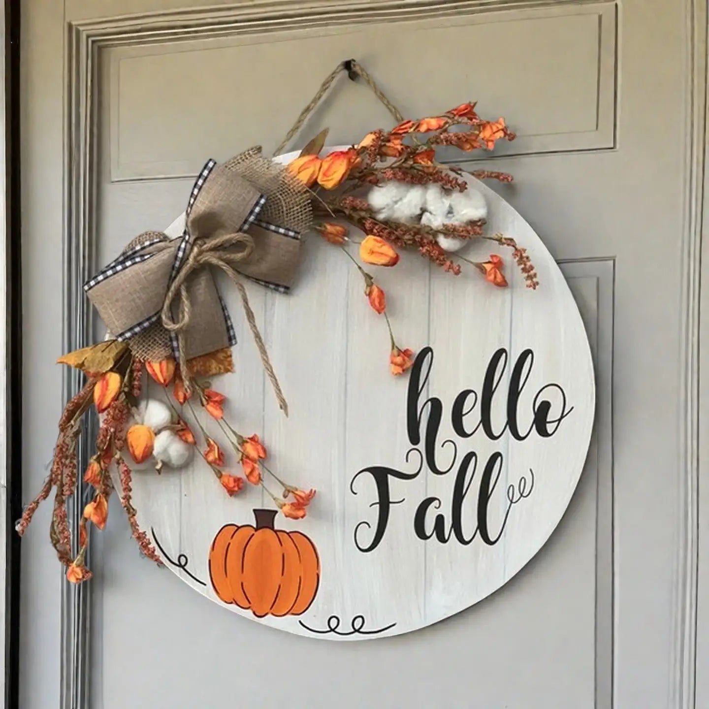 Fall Door Hanger, Pumpkin Door Hanger, Hello Fall, Fall Porch Decor