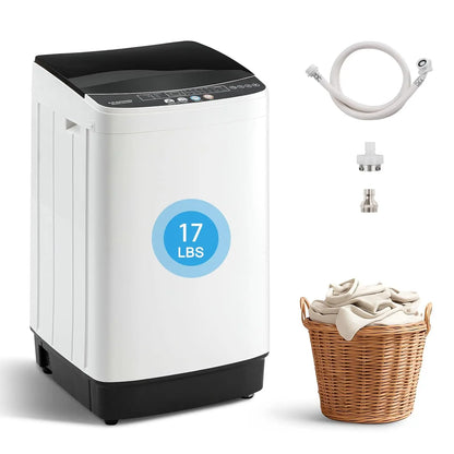 17lb Portable, Fully Automatic Clothes Washer and Spinner
