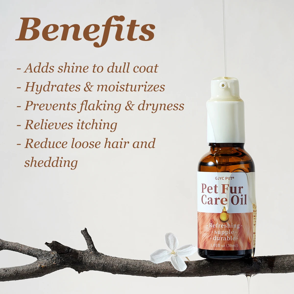 Gentle Pet Fur Care Oil Plant, Leave-In Conditioner Detangles