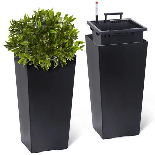 2pcs Outdoor Indoor /Outdoor Planter, Drainage Holes Auto Watering,