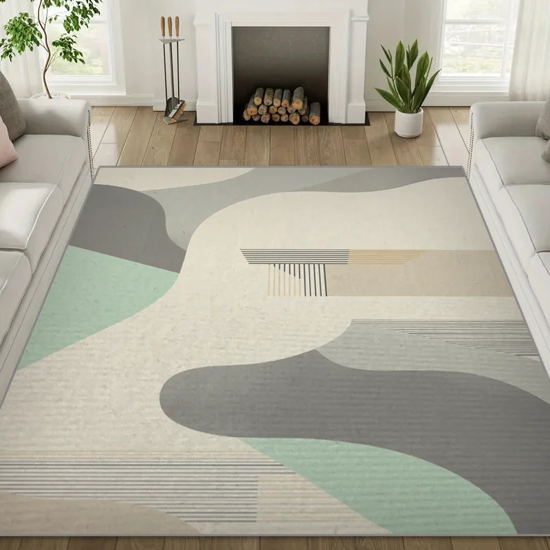 Abstract Geometric Large Area Anti-Slip Floor Mat