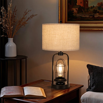 Retro 3-Color Adjustable, Dual USB Port, with Bulb