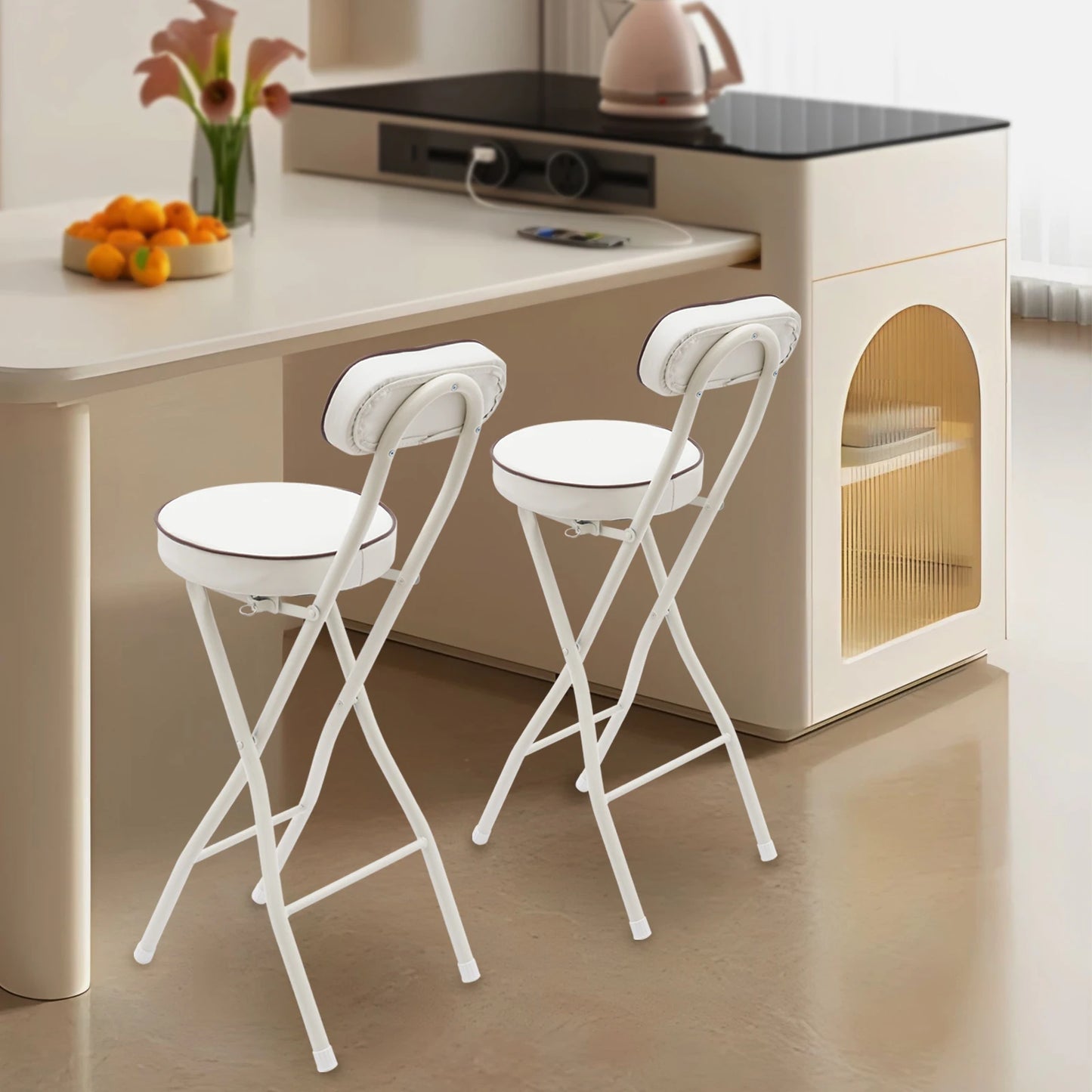 2pc Foldable w/Cushion Bar Stool