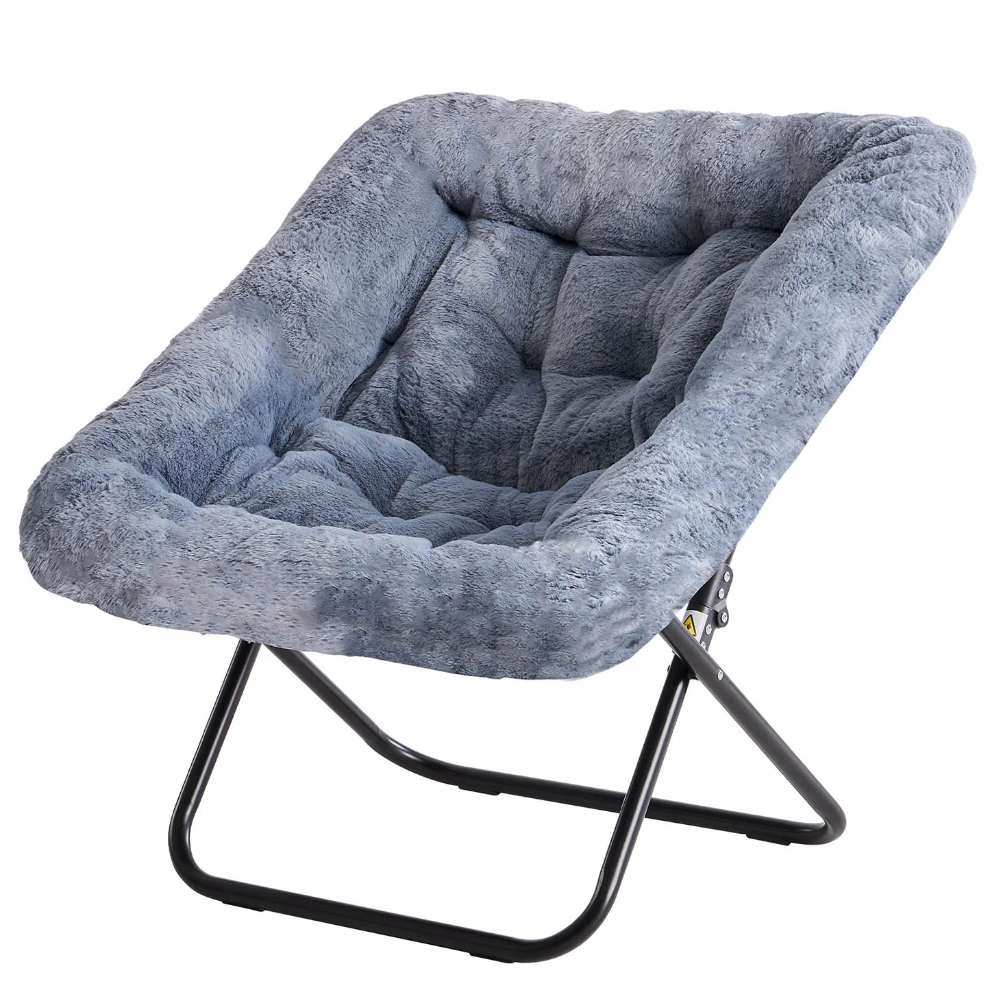 28" Large-Size, Folding Cozy Lounge Chair, Soft Faux Fur