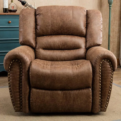 Classic and Traditional Manual Recliner Chair, Leather