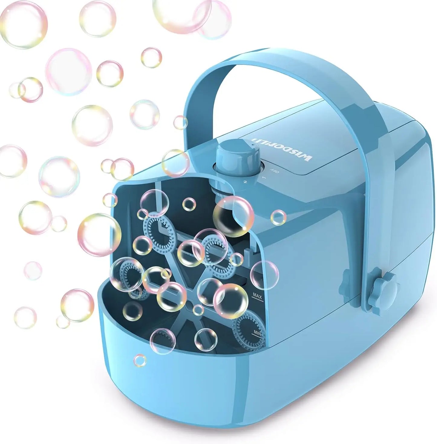 Electric Bubble Maker w/3 Interchangeable Size Bubble Wheels