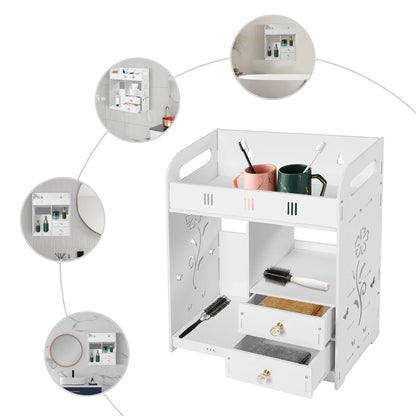 Bathroom Wall Mounted Wall Cabinet with 2 Drawers
