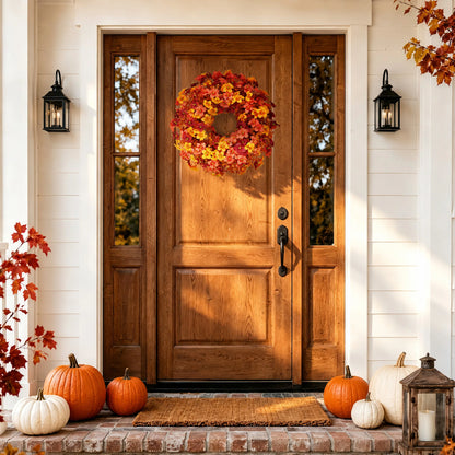 22 Inch Autumn Front Door Wreath