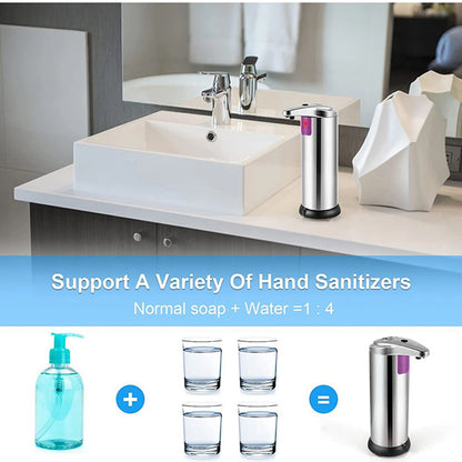 Stainless Steel Adjustable Automatic Soap Dispenser w/Motion Sensor