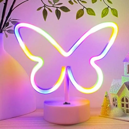 Butterfly Neon Sign Led Lights, Colorful Lamp, USB/Battery