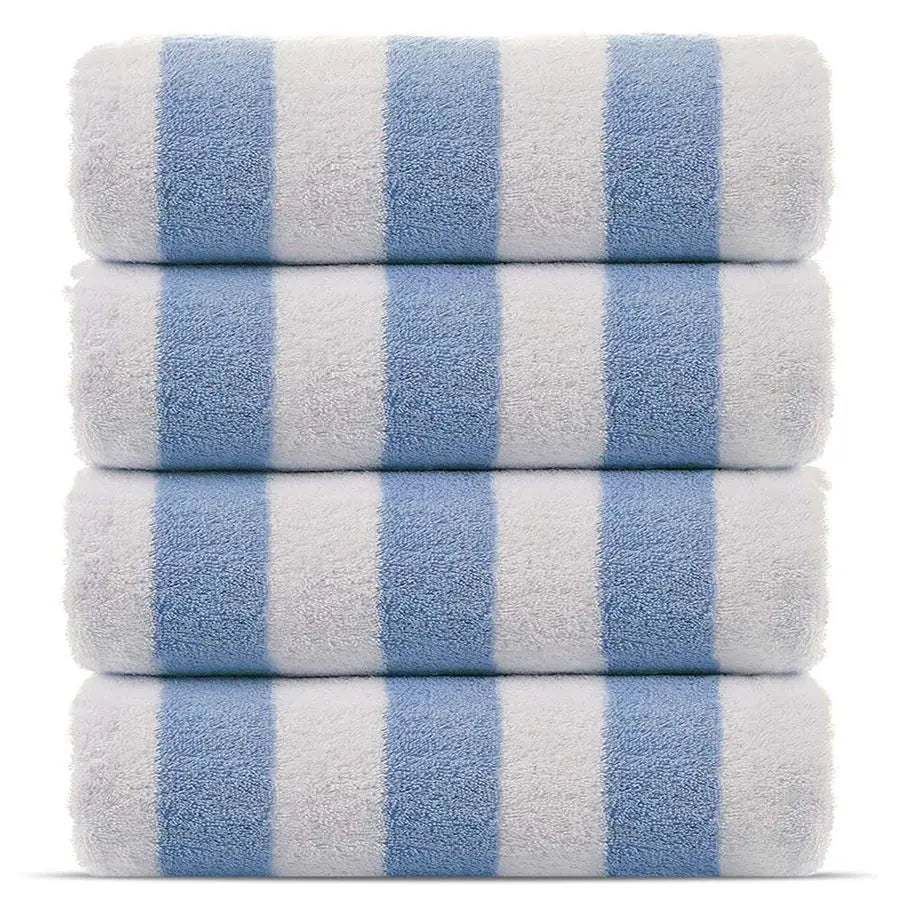 4pk Premium Quality 100 Cotton Turkish Cabana Striped Beach Towels