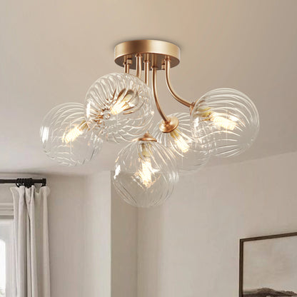 Sputnik Light Fixtures, 5-Bulbs, Semi Flush Mount