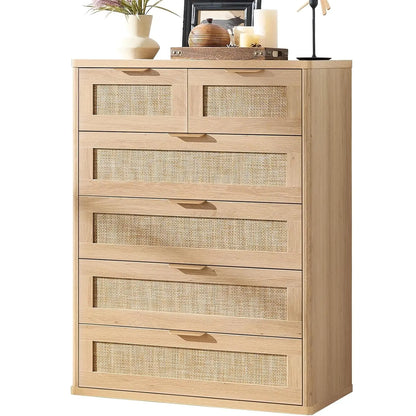 41" Tall Modern Chest of Drawers, 6 Drawers