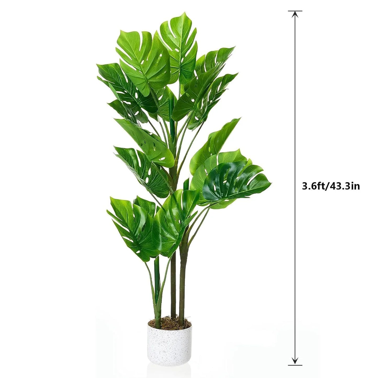 Artificial Monstera Deliciosa Plant, 3.6FT Tall Palm Tree