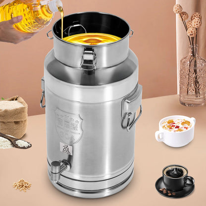 5gal Stainless Steel Beverage Dispenser w/Leak-Proof Lid