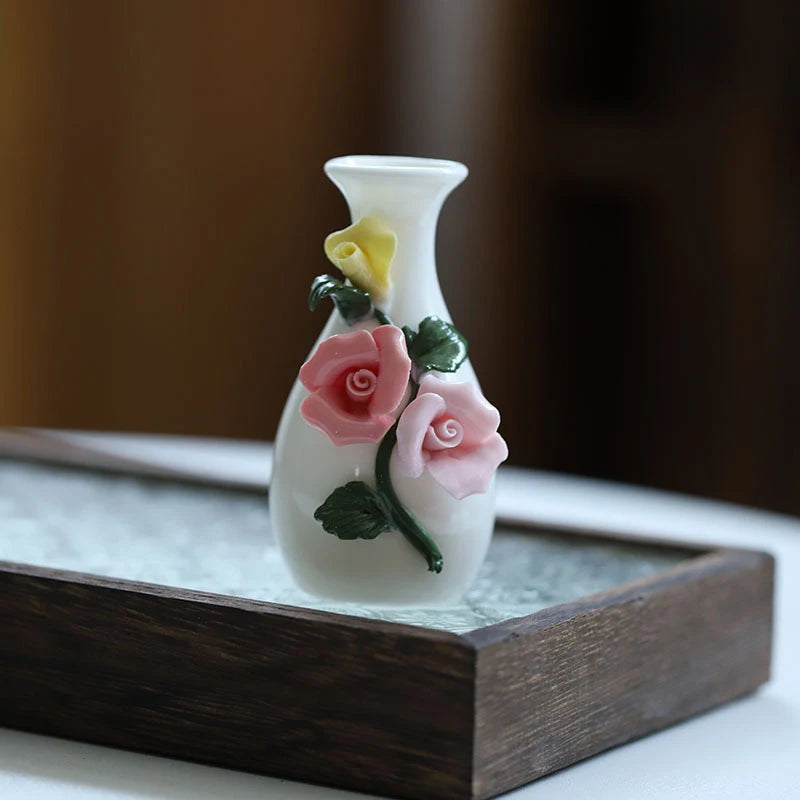 1pc Chinese Style Ceramic Small Vases
