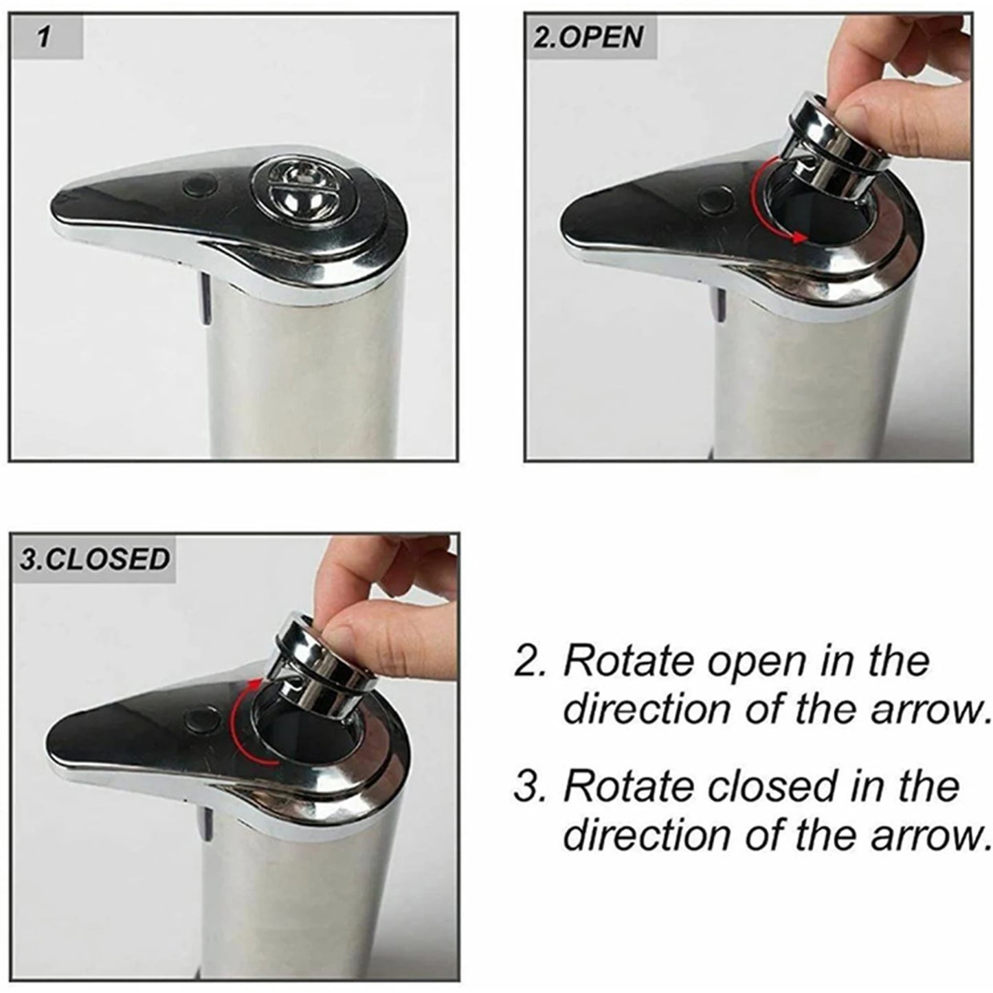 Stainless Steel Adjustable Automatic Soap Dispenser w/Motion Sensor
