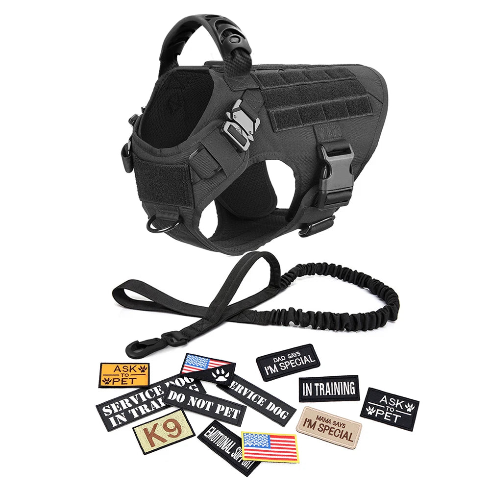 Training Vests, Tactical Dogs Harnesses w/Accessories