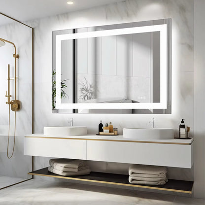 36"x 24", Bathroom Vanity Mirror, Memory Function, Front and Backlit
