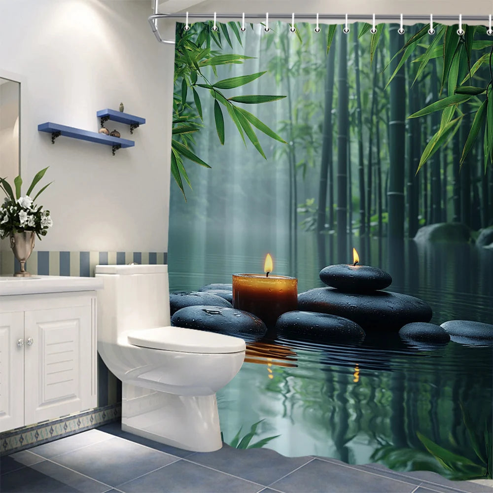 Soothing Bamboo Forest Shower Curtain for a Zen Bathroom