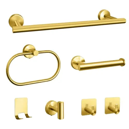 7pc Bathroom Towel Rack Including 16" Hand Towel Bars