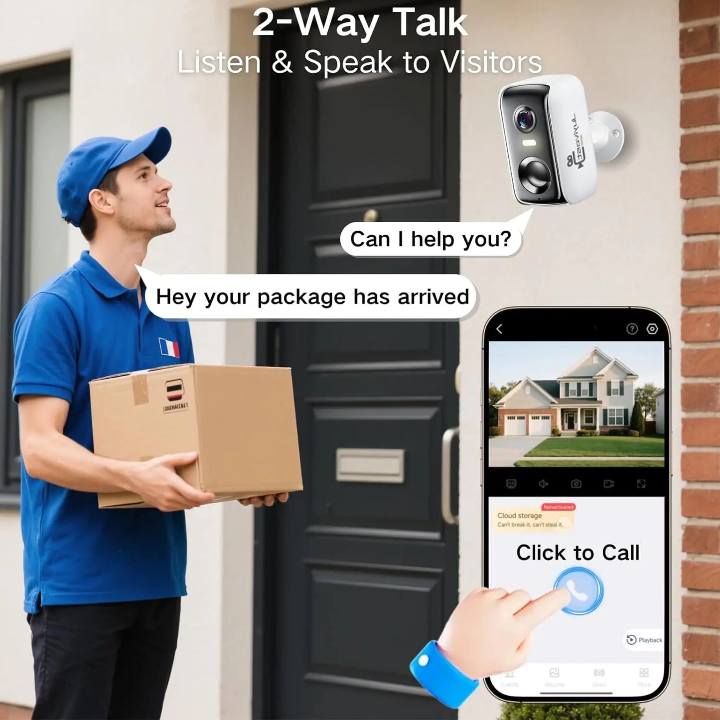 Solar Wireless Outdoor Security Camera, Motion Detection